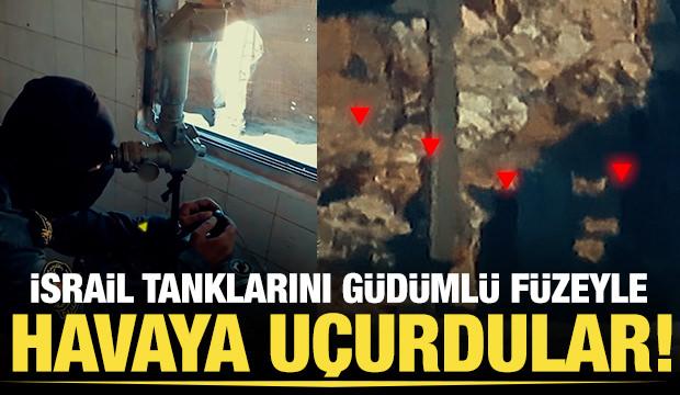 Kassam Tugayları İsrail tanklarını böyle havaya uçurdu!