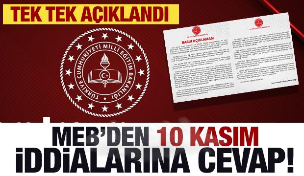 MEB'den 10 Kasım iddialarına cevap! Tek tek açıklandı
