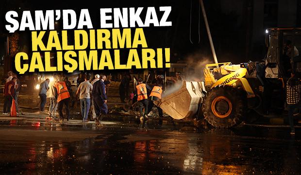 Şam'da İsrail saldırıları sonrası enkaz kaldırma çalışmaları yapılıyor