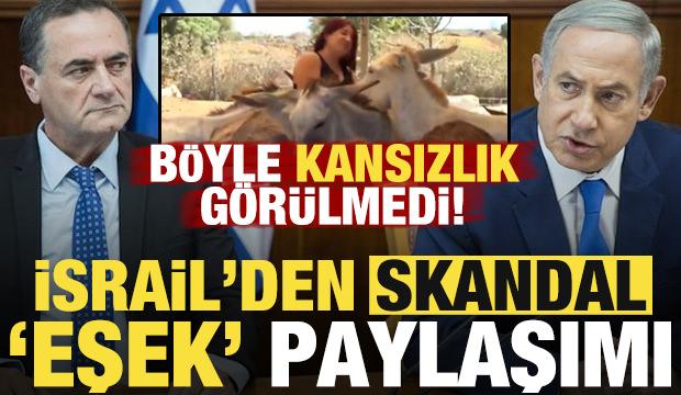 Böyle kansızlık görülmedi! İsrail'den skandal 'eşek' paylaşımı!