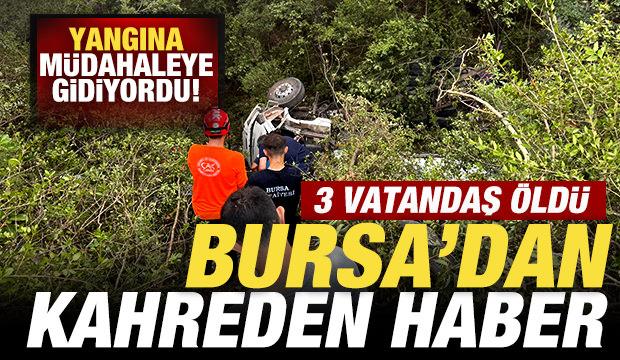 Bursa'dan kahreden haber! Yangına müdahaleye giden tanker devrildi: 3 vatandaş öldü