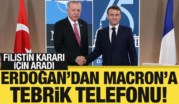 Cumhurbaşkanı Erdoğan, Macron ile görüştü!