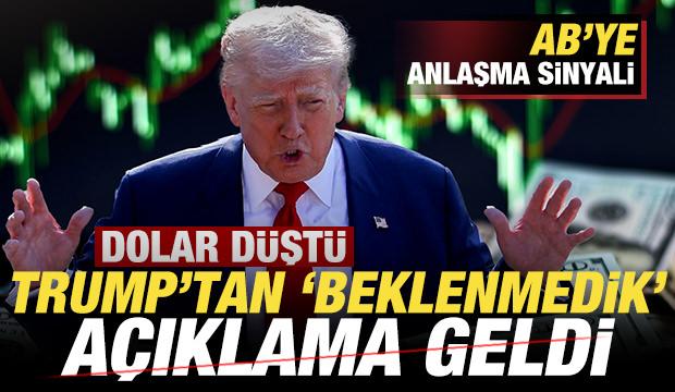 Dolar düştü, Trump'tan "beklenmedik" açıklama geldi! AB'ye anlaşma sinyali