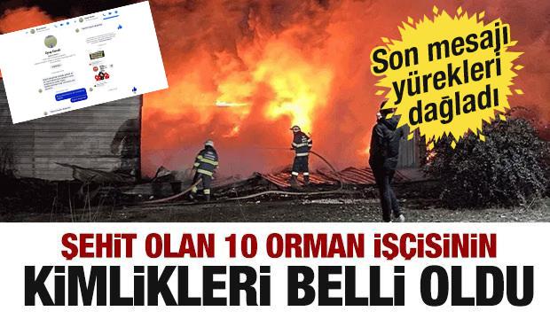 Eskişehir'de şehit olan 10 orman işçisinin kimlikleri belli oldu