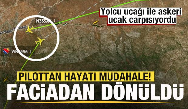 Facidan dönüldü! Pilottan hayati müdahale! Yolcu uçağı ile askeri uçak çarpışıyordu