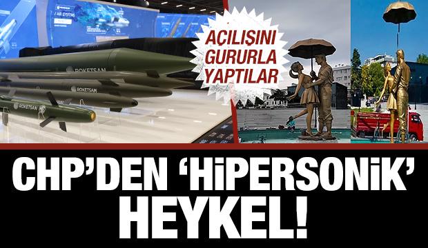 Herkes IDEF'e, CHP heykele... CHP'li belediye yine heykel açtı