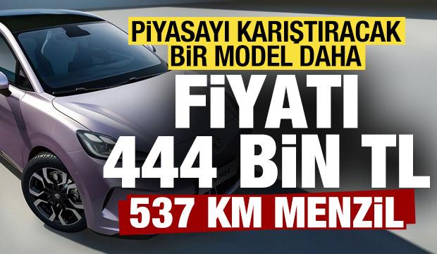Ortalığı karıştıracak bir model daha! Fiyatı 444 bin lira, 537 kilometre menzili var...