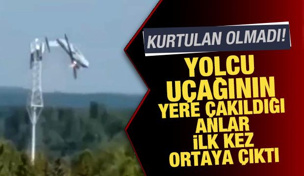 Rusya'da 49 kişinin öldüğü yolcu uçağının düştüğü anlar kamerada!