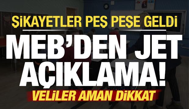 Şikayetler peş peşe gelince MEB'den jet açıklama yapıldı! Veliler aman dikkat...