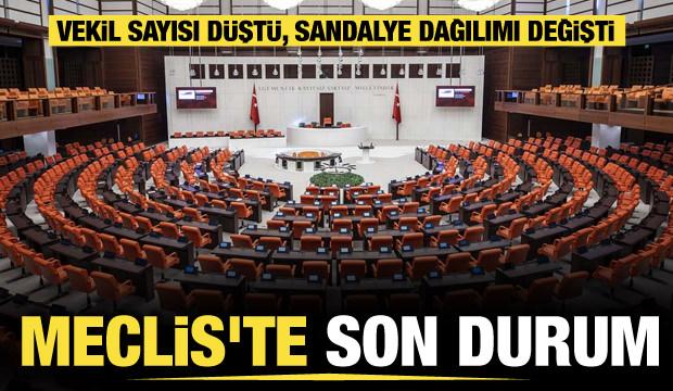 TBMM'de sandalye dağılımı değişti