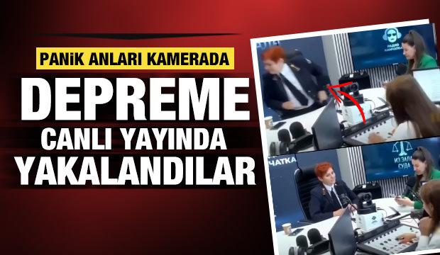 8,8'lik depreme radyo yayını sırasında yakalanan 3 kişi panikle stüdyoyu terk etti