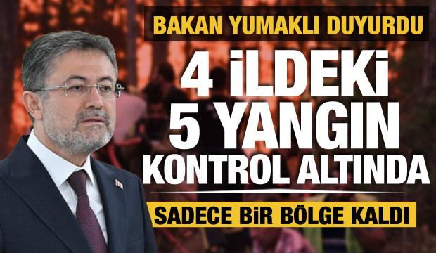 Bakan Yumaklı'dan yangınlarla ilgili açıklama: Sadece bir bölge kaldı