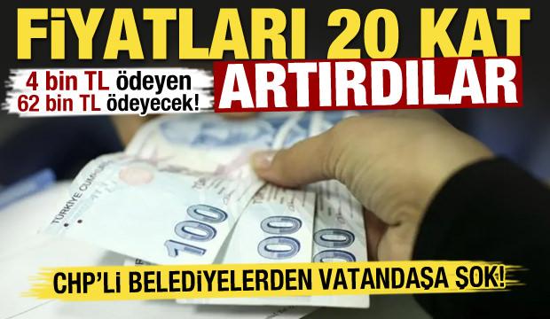 CHP'li belediyelerden vatandaşa şok! Fiyatları 20 kat artırdılar