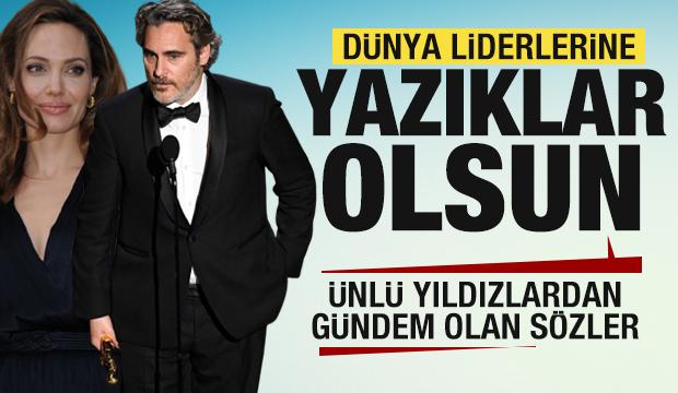 Dünyaca ünlü oyuncu Phoenix ve Angelina Jolie'dan tepki: Dünya liderlerine yazıklar olsun
