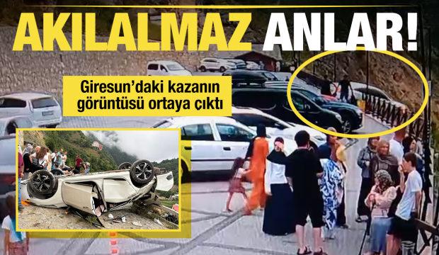 Fren yerine gaza bastı, otoparktan aşağı uçtu!