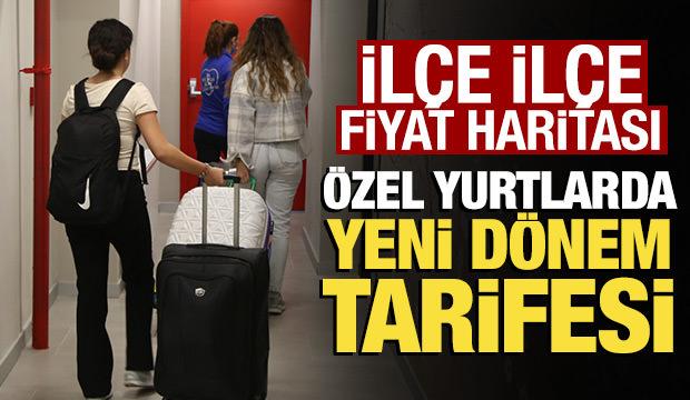 İlçe ilçe fiyat haritası: Özel yurtlarda yeni dönem tarifesi