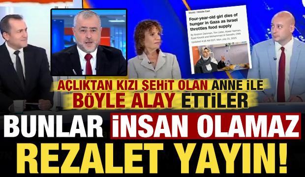 İsrail'de rezalet yayın! Açlıktan şehit olan çocuklar ve aileleriyle böyle alay ettiler...