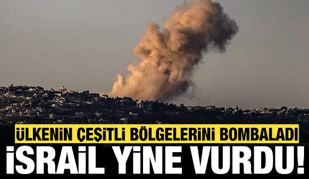 İsrail'den son dakika hava saldırısı: Ülkenin çeşitli bölgelerini bombaladı