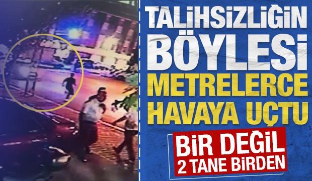 Konya’da koşarak yolun karşısına geçen çocuğa iki otomobil birden çarptı