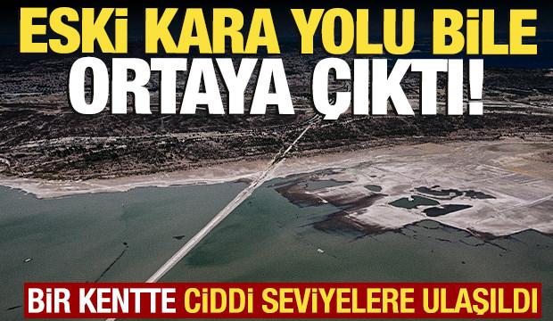 Kritik seviyeye ulaştı, eski kara yolu bile ortaya çıktı! Bir kent alarm veriyor