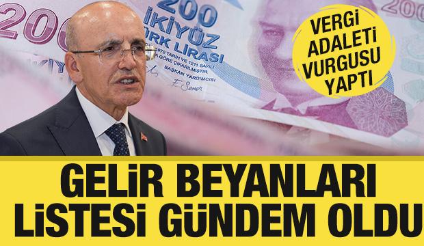 Mehmet Şimşek açıkladı: Sektörel gelir beyanları gündem oldu