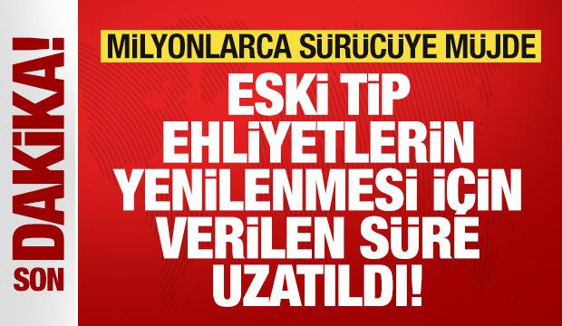 Milyonlarca sürücüye müjde: Eski tip sürücü belgelerinin yenilenme süresi uzatıldı