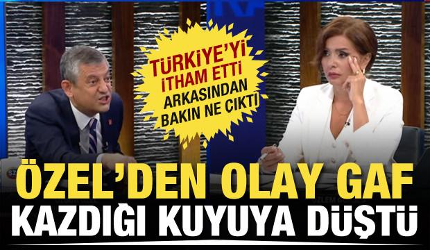 Özgür Özel'den olay gaf! Türkiye'yi itham etti, arkasından bakın kim çıktı