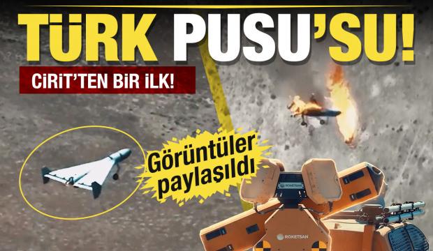 PUSU Silah Sistemi'nden atılan CİRİT füzesinden hava hedefine tam isabet