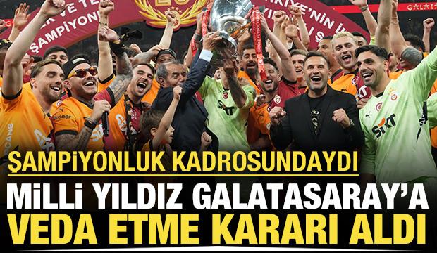 Şampiyonluk kadrosundaydı, milli futbolcu Galatasaray'a veda ediyor