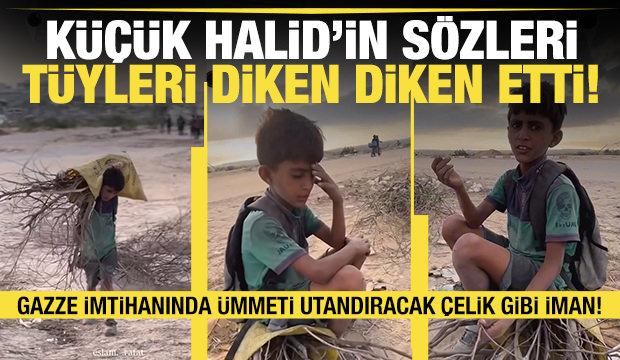  Ailesine un alabilmek için odun satan küçük Halid'den Gazze gerçeği