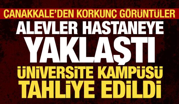 Çanakkale'de yerleşim yerine çok yakın noktada büyük yangın