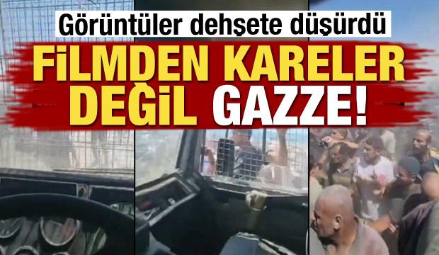 Görüntüler dehşete düşürdü! filmden kareler değil Gazze