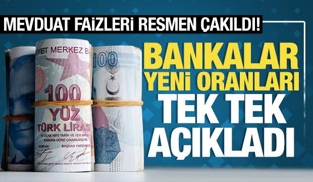 Mevduat faizleri resmen çakıldı: Bankalar yeni oranları tek tek açıkladı!