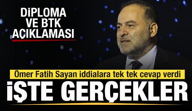 Ömer Fatih Sayan'dan diploma açıklaması! İddialara tek tek cevap verdi