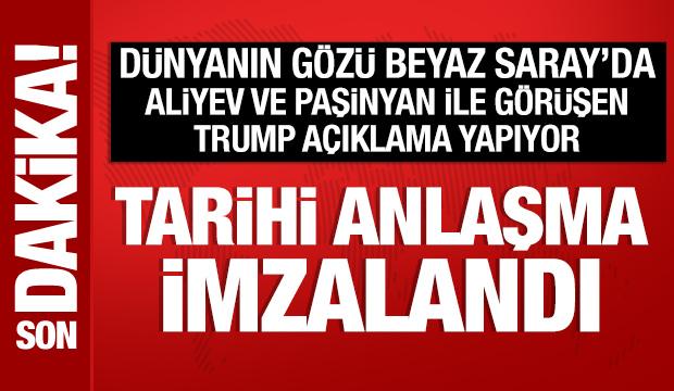 Trump, Aliyev ve Paşinyan ile görüştü: Tarihi anlaşma imzalandı