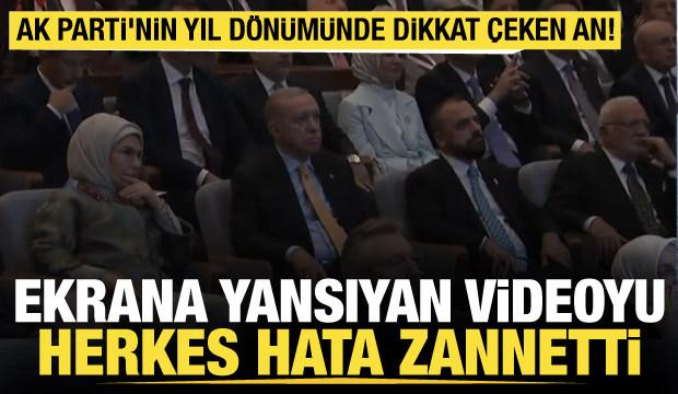AK Parti'nin programında dikkat çeken video! Herkes hata zannetti