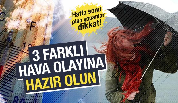 Fırtına, aşırı sıcak, sağanak... Hafta sonu hepsi bir arada! Meteoroloji il il açıkladı