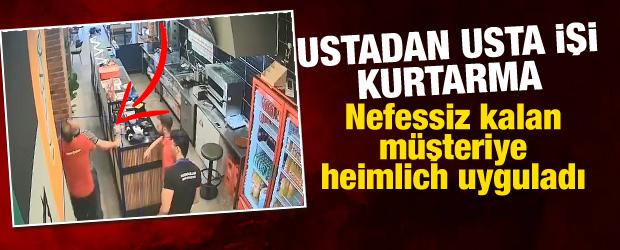 Heimlich manevrası ile müşterisinin hayatını kurtardı