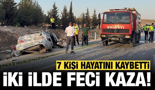 İki ilde feci kaza: 7 kişi öldü, yaralılar var!