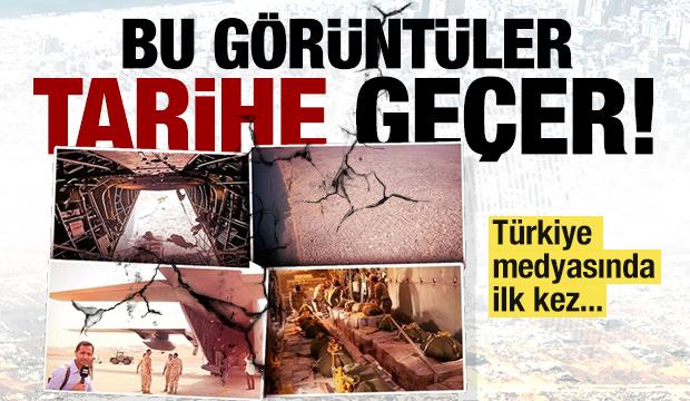 İlk kez Türk televizyonu görüntüledi... Gazze'deki yıkıma nakliye uçağından baktılar