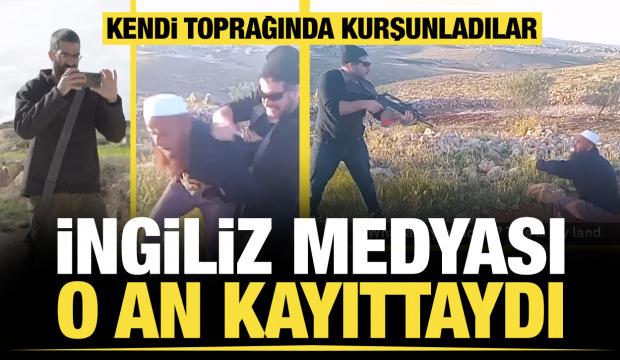 İngiliz medyası o an kayıttaydı... İsrailli yerleşimciler kameralar önünde kurşunladı