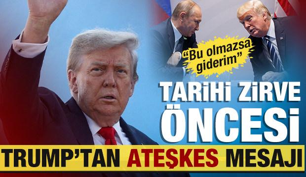 Kritik görüşme öncesi Trump'tan açıklama: 'Bugün ateşkes görmek istiyorum!'