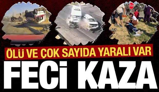 Manisa’da ambulansla otomobil çarpıştı: 1 ölü, 7 yaralı