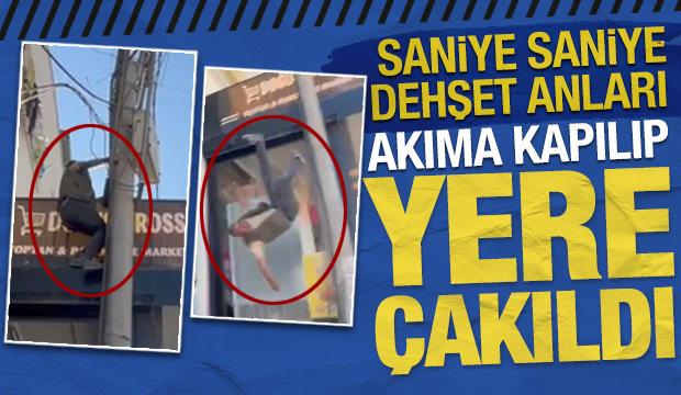 Onarmak için çıktığı elektrik direğinde akıma kapıldı! Yere çakılan adamın durumu ağır 