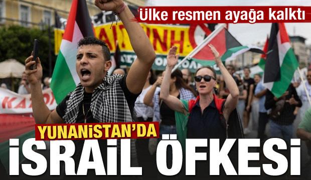 Yunanistan'da İsrail protestoları! Ülke resmen ayağa kalktı