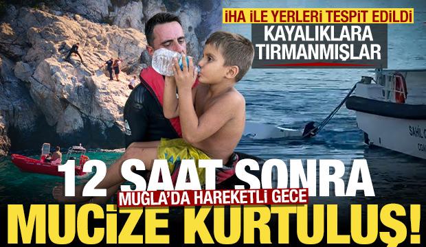 12 saatin ardından mucize kurtuluş! Kayalıklara tırmanarak kurtuldular
