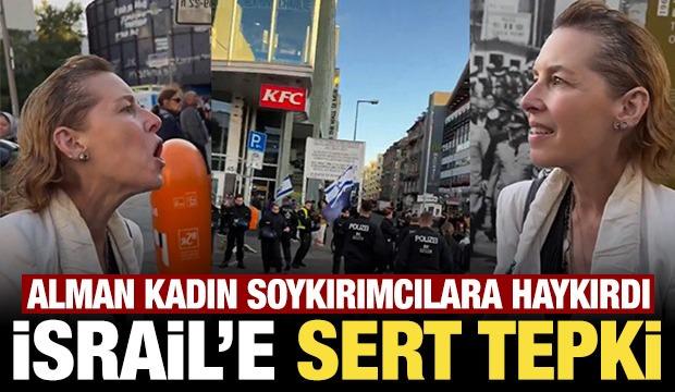 Almanya'da İsrail destekçilerine Alman kadından sert tepki: O sözler beğeni topladı!