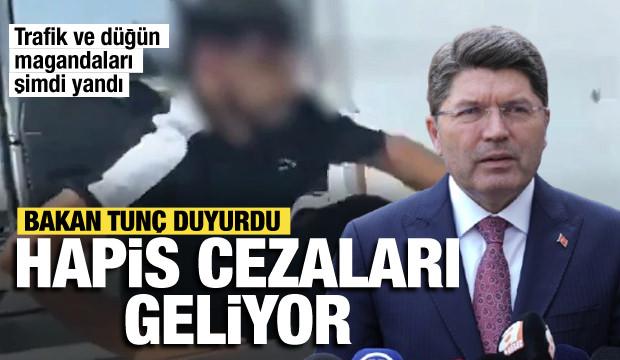 Bakan Tunç duyurdu: Trafikte yol kesenlere, havaya ateş açanlara hapis geliyor