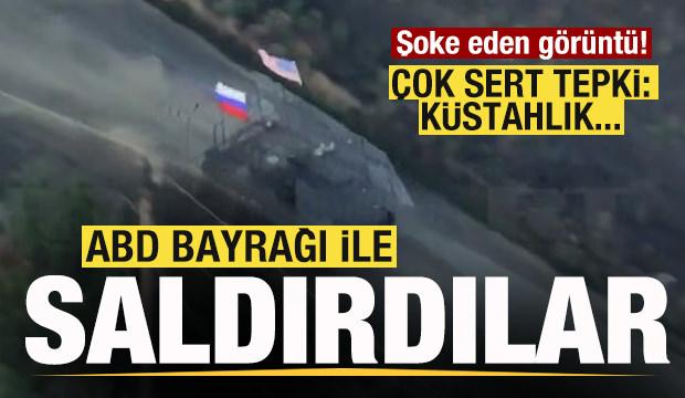 Cephede şoke eden görüntü! ABD bayrağı ile savaşa girdiler!