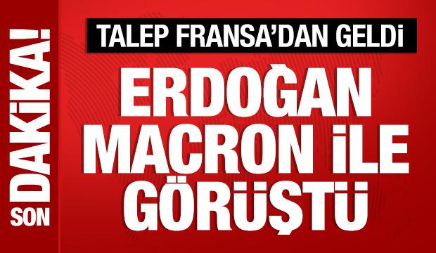 Cumhurbaşkanı Erdoğan, Macron ile görüştü